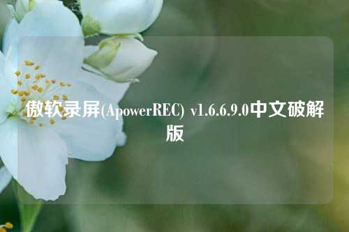 傲软录屏(ApowerREC) v1.6.6.9.0中文破解版